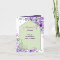 Violet Floral Saudações de Desejo