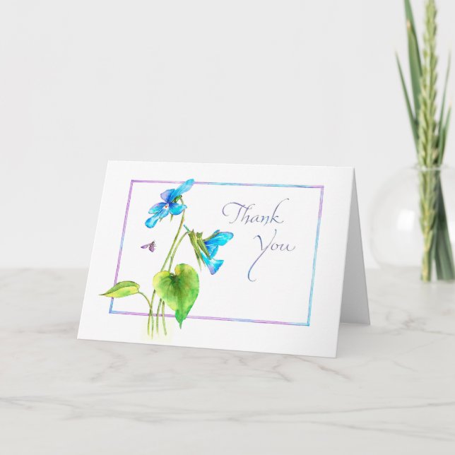 Cartão De Agradecimento Violet Obrigado (Frente)