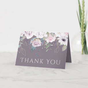 Cartão De Agradecimento Violet Rosa PHOTO Obrigado