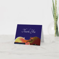 Violino Musical Elegante Script Azul Marinho