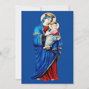 Cartão De Agradecimento Virgem Maria com Menino Jesus