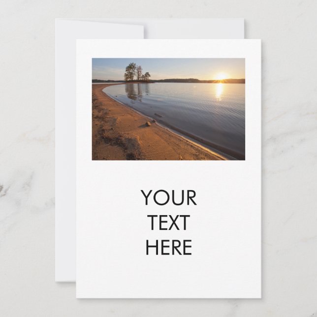 Cartão De Agradecimento Vista Cênica do Sol no Lago Norman, NC (Frente)