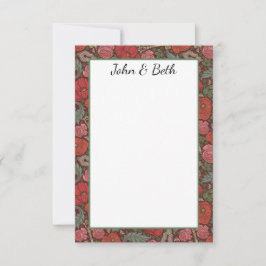 Cartão De Agradecimento Vítoro Steampunk Velho Chave de Bloqueio Poppies V