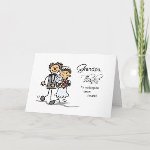 Cartão De Agradecimento Vô, Obrigado por Me Levar ao Altar Homem