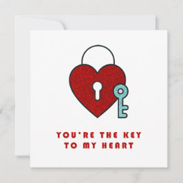 Cartão De Agradecimento Você é a chave do meu coração