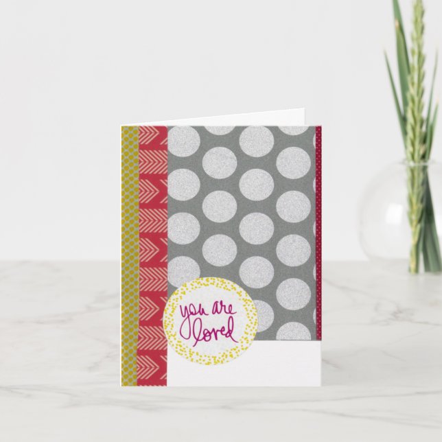 Cartão De Agradecimento Você É Amado Com Placa Dobrada De 4" x 5,6" (Frente)