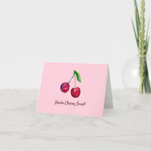 Cartão De Agradecimento Você é Cherry Sweet Mand-Illustrated Girly