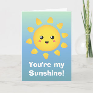 Cartão De Agradecimento Você é meu Sol! Feliz Sol Cartoon