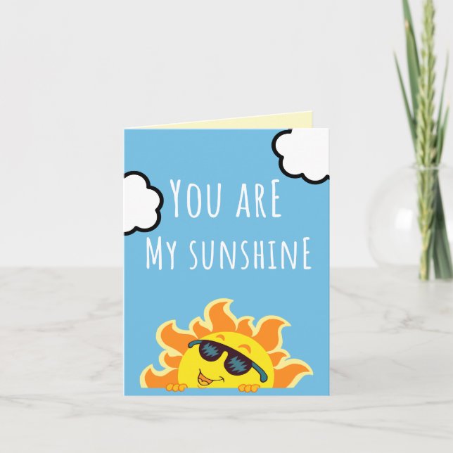 Cartão De Agradecimento "Você é minha ilustração solar" | Céu cúmulo (Frente)