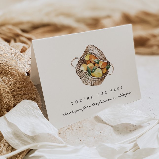 Cartão De Agradecimento Você é o Chá de panela de limão Zest (Criador carregado)