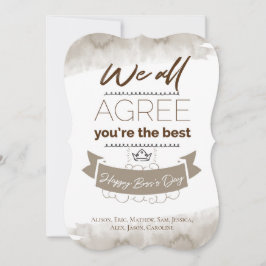 Cartão De Agradecimento Você é o melhor, Happy Boss Day Card