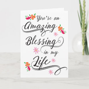Cartão De Agradecimento Você é uma bênção incrível em minha vida