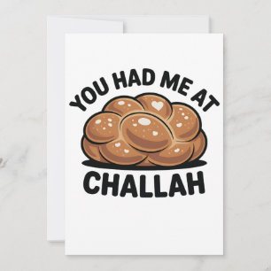 Cartão De Agradecimento Você me pegou em Challah judeu Hanukkah