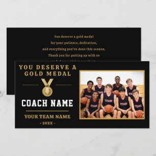 Cartão De Agradecimento Você Merece uma Medalha Foto do Treinador