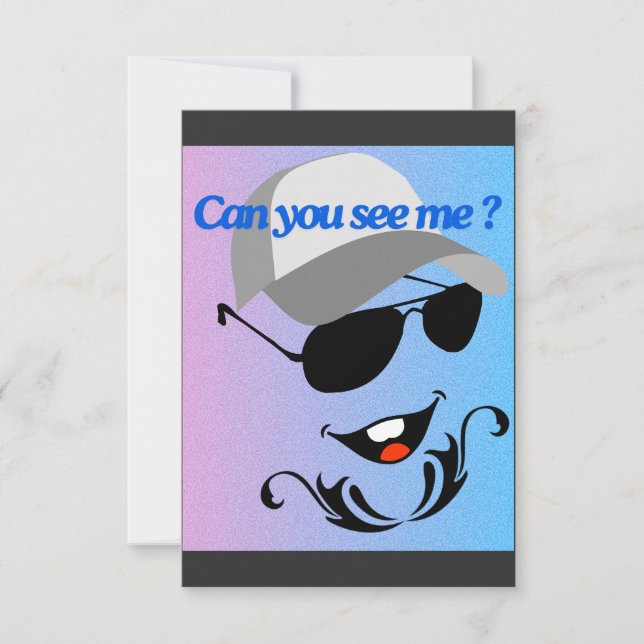 Cartão De Agradecimento Você Pode Me Ver? (Frente)