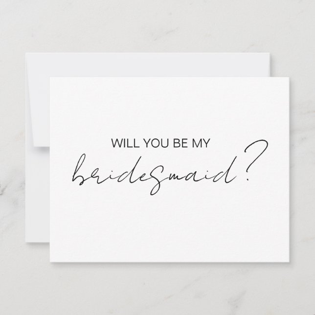 Cartão De Agradecimento Você será minha Dama de Honrança Cartão, Proposta  (Frente)