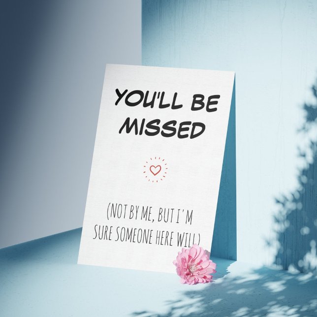 Cartão De Agradecimento Você vai se perder: Colaborador Personalizado sain (You'll Be Missed: Personalized Coworker Leaving Cards)