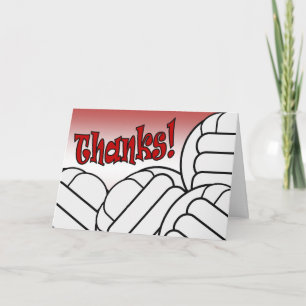 Cartão De Agradecimento Volleyball - Thank You!