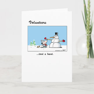 Cartão De Agradecimento Volunteers lend a hand