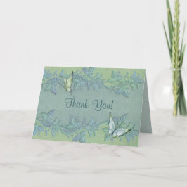 Cartão De Agradecimento Voo de Borboleta Floral Casamento Obrigado
