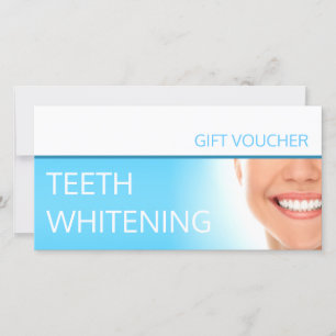 Cartão De Agradecimento Voucher de Branqueamento Dentário Presente de Casa