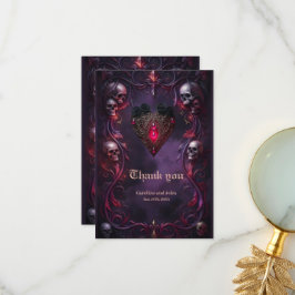 Cartão De Agradecimento Vows Beyond the Veil – Gothic Wedding