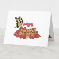 Waffles de Morango e Vazio de Arte de Borboleta