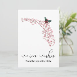 Cartão De Agradecimento Warm Wish Florida Photo Christmas Card