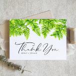 Cartão De Agradecimento Watercolor Chartreuse Green Fern Deixa Casamento<br><div class="desc">Envie obrigados com este cartões de agradecimentos de casamento personalizável. Apresenta uma granja de cor d'água de folhas verdes de fártreas. Personalize adicionando seus detalhes. Este cartões de agradecimentos verde é perfeito para casamentos florestais,  chás de fraldas,  graduações,  aniversários e muito mais. Itens correspondentes estão disponíveis.</div>