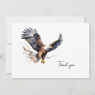 Cartão De Agradecimento Watercolor Eagle Funeral Obrigado