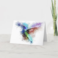 Watercolor Hummingbird