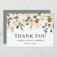 Watercolor Magnolias Rosas Sage Green Wedding