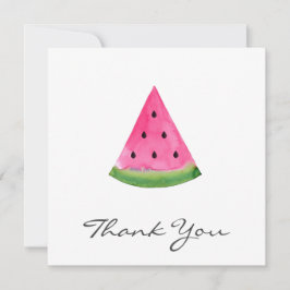 Cartão De Agradecimento Watercolor Watermelon Wedge