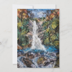 Cartão De Agradecimento Waterfall Wool Sensing Art Impressão Obrigado