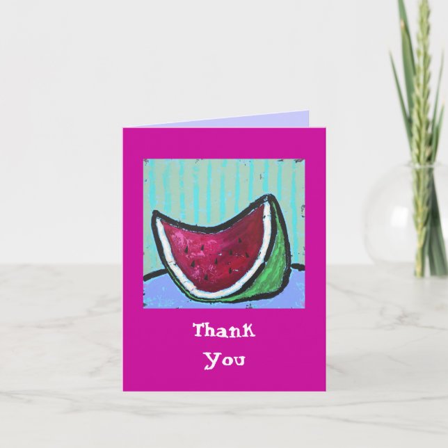 Cartão De Agradecimento watermelon, Thank You note card (Frente)