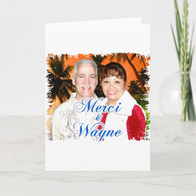 Cartão De Agradecimento Wayne & Merci (Frente)