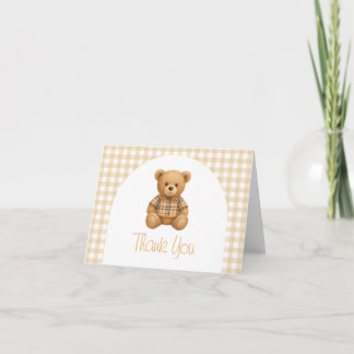 Cartão De Agradecimento We Can Bearly Wait Baby Shower 