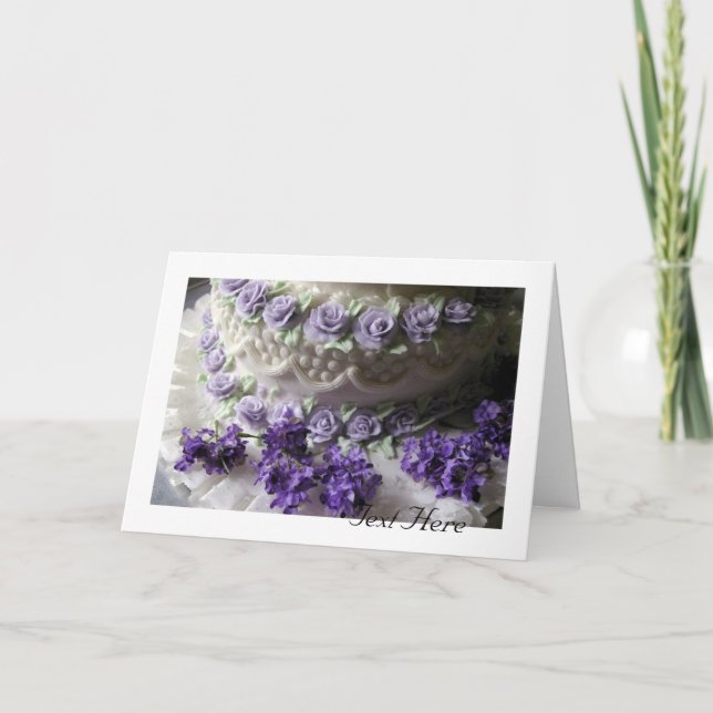 Cartão De Agradecimento Wedding Cake Card (Frente)