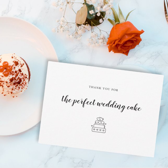 Cartão De Agradecimento Wedding Cake Designer Baker Bakery (Criador carregado)