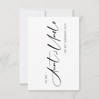 Cartão De Agradecimento Wedding Card  for Your Aunt and Uncle 