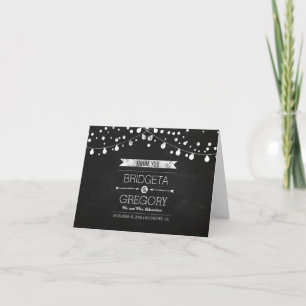 Cartão De Agradecimento Wedding Chalkboard Thank You Cards