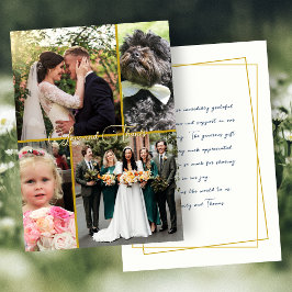 Cartão De Agradecimento Wedding Love n Thanks Photo Collage Message