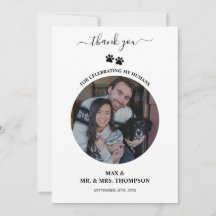 Wedding Modern Photo Couple Pet Dog My Humans 