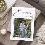 Cartão De Agradecimento Wedding photo modern simple<br><div class="desc">A modern wedding Thank You photo card. Personalize and add 2 photos and thank you note.</div>
