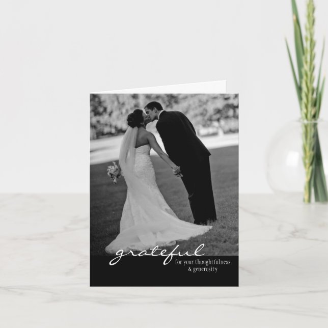 Cartão De Agradecimento Wedding Thank You Card (Frente)