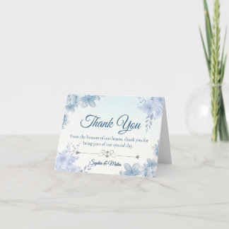Cartão De Agradecimento Wedding Thank You Card Elegant Editable