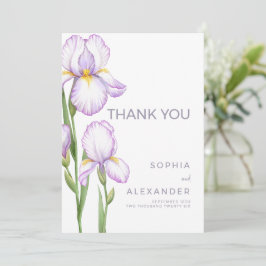Cartão De Agradecimento Wedding Thank You Cards " Delicate irises"