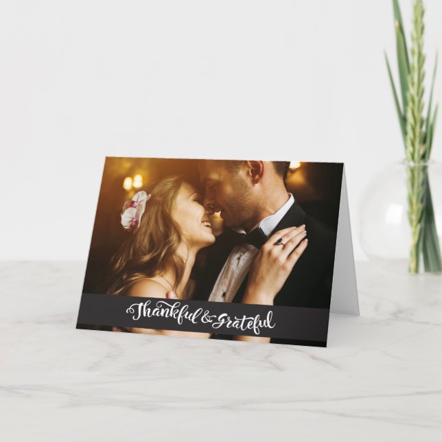 Cartão De Agradecimento Wedding Thank you Postcards Note Cards Photocard (Frente)