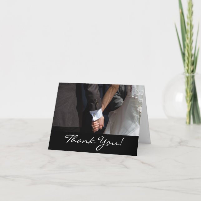 Cartão De Agradecimento Wedding Thank You Romantic Wedding Couple (Frente)