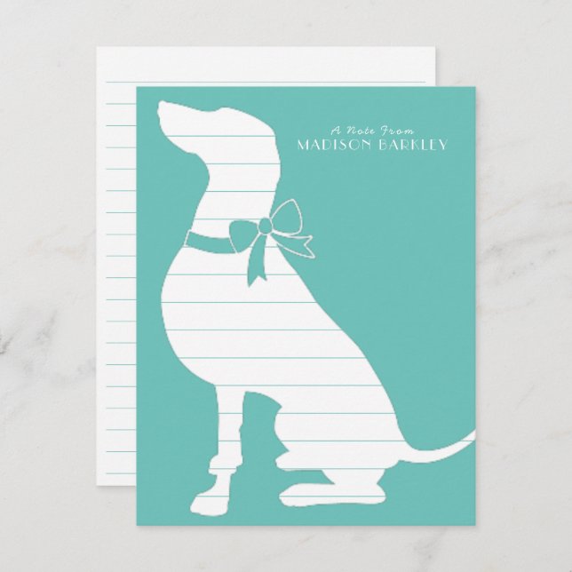 Cartão De Agradecimento Weimaraner Dog Puppy (Frente/Verso)